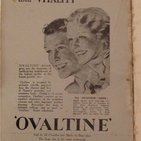 Self Help Cook Book advertising 1939: Ovaltine