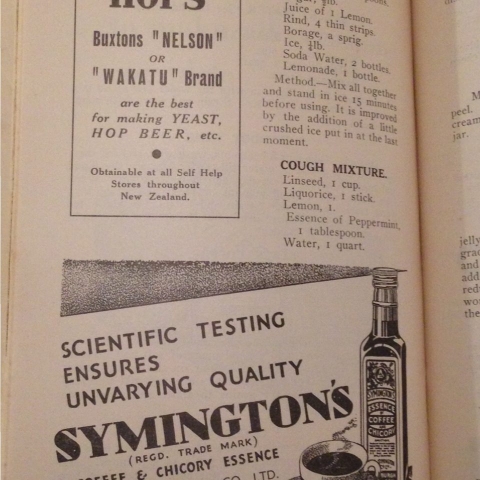 Self Help Cook Book advertising 1939: Symington's