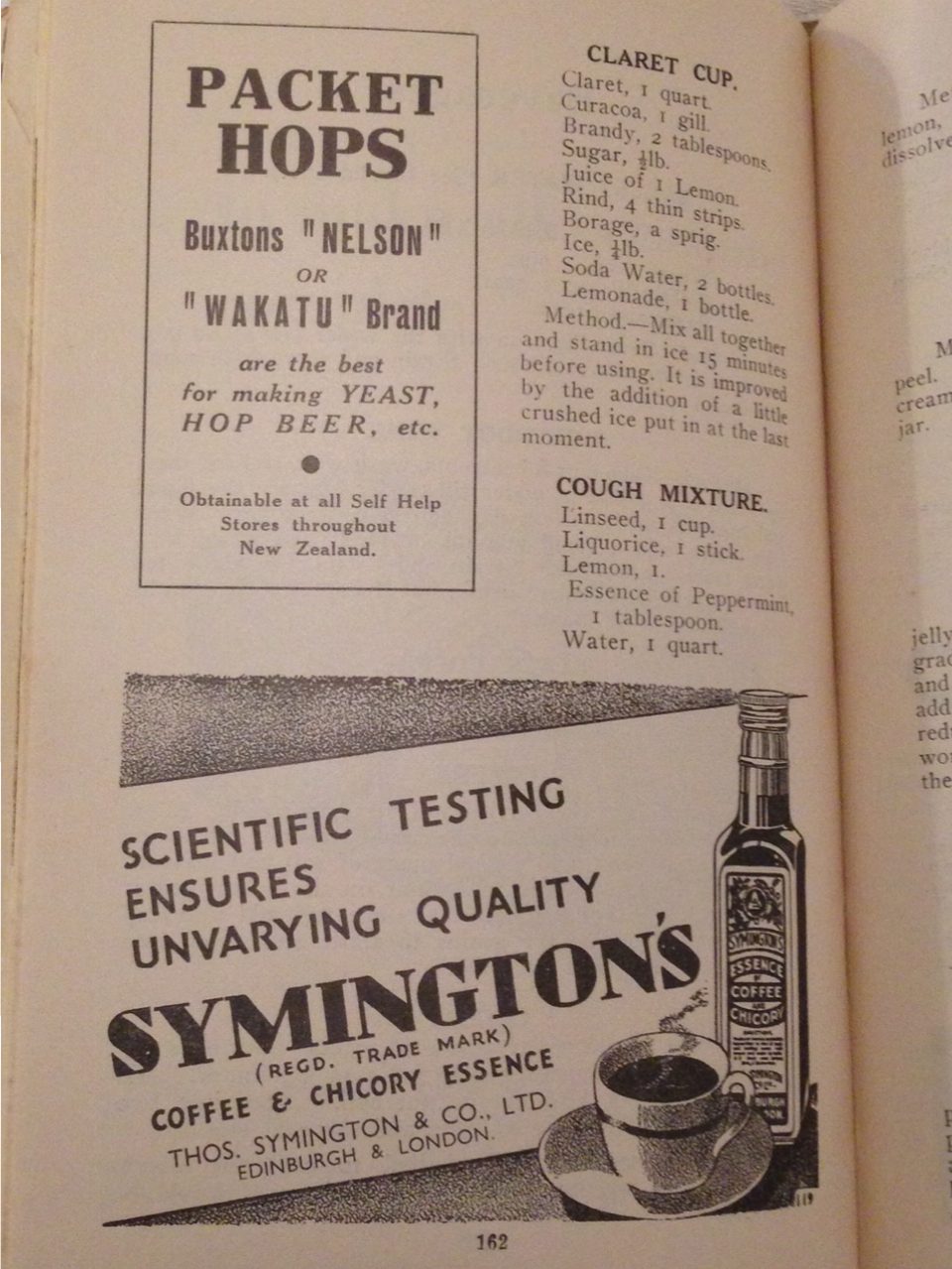 Self Help Cook Book advertising 1939: Symington's