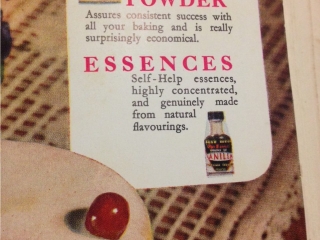 Self Help Cook Book advertising 1939: own brand baking powder Self Help Cook Book advertising 1939: own brand baking powder