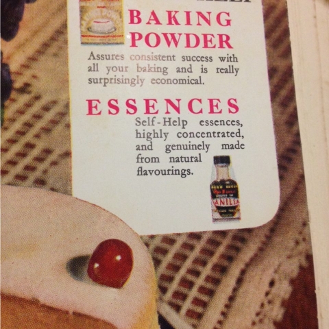 Self Help Cook Book advertising 1939: own brand baking powder