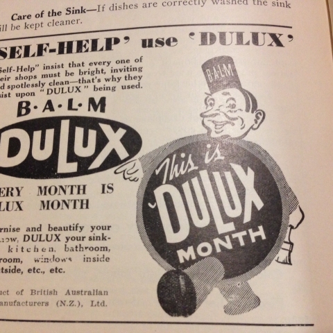 Self Help Cook Book advertising 1939: Dulux