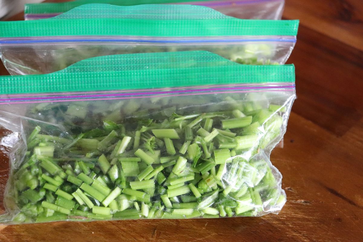 freezing parsley stalks