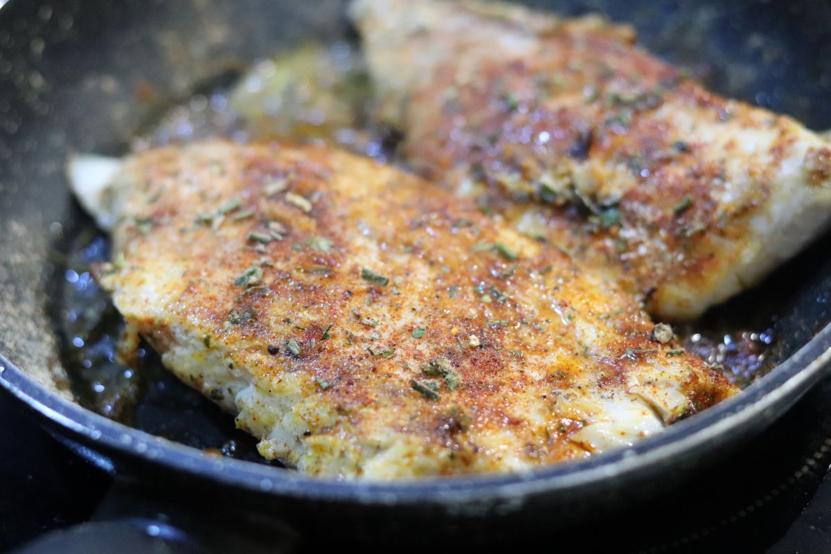 seasoned white fish